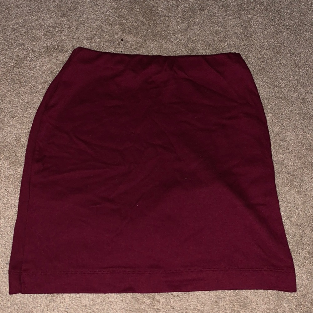 Maroon Pencil Skirt